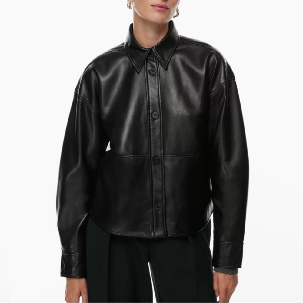 Aritzia Babaton Pelli Hip Leather Jacket